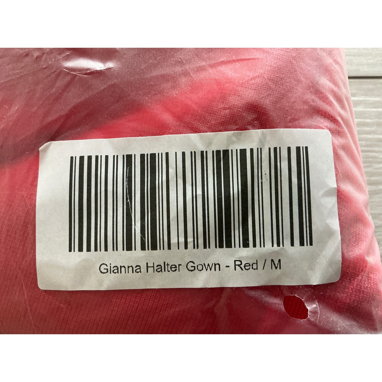 Yg Collection Gianna Halter Gown Red Medium New With Tags — image 4 of 5
